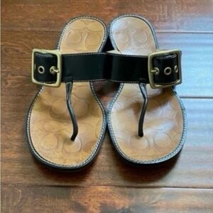Coach Margot Buckle Thong Sandals